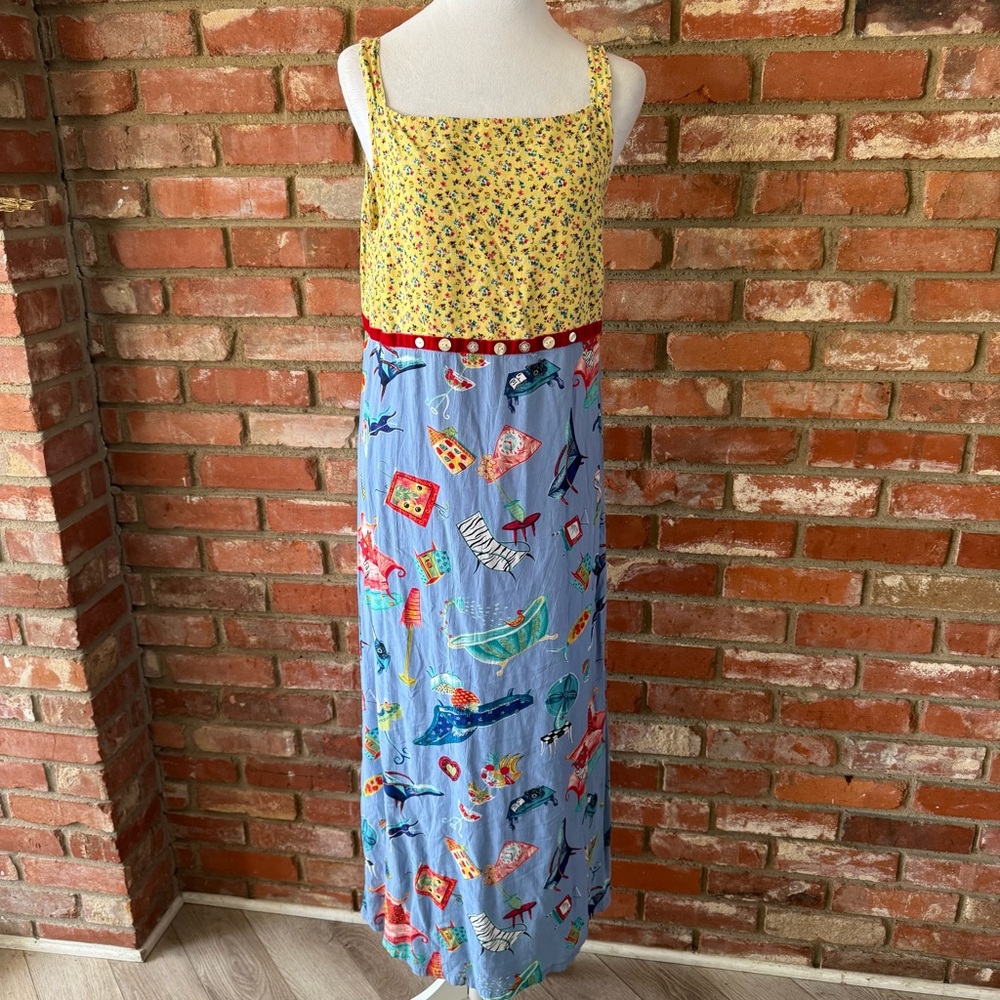 FL Malik Funky Patchwork Maxi Dress